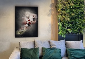 Plakat- Hokeistka Biało-Czerwone barwy