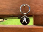 Round Pendant- Hockey Player